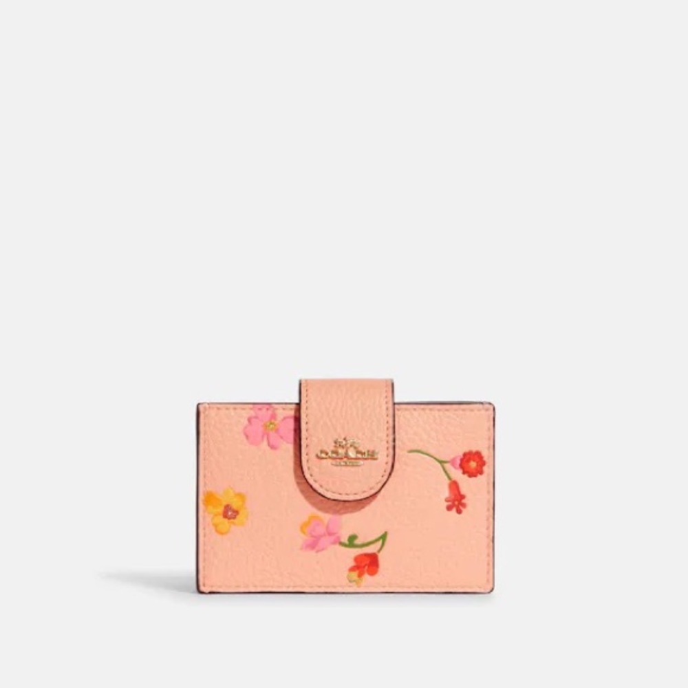 Coach Accordion Card Case With Mystical Floral Print
